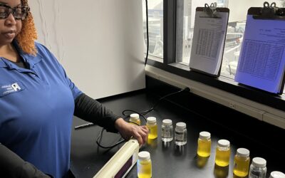 💧 Lab Analyst Jarisha Binion conducting a Proficiency Testing Study at Rockdale Water Resources