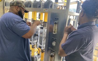 Water Treatment Plant Maintenance Team Replaces Sodium Hypochlorite Generator Cell
